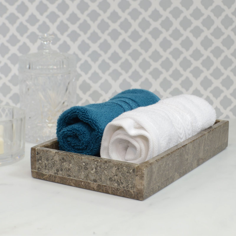 Trent Austin Design Bislim Polished Marble Bathroom Accessory Tray